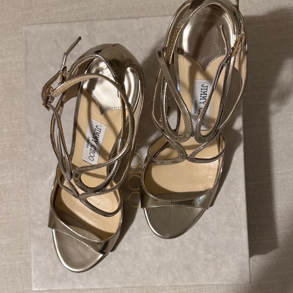 Jimmy Choo Gold LANG 39 (size 8) - Picture 2 of 5